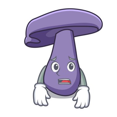 Korkarım blewit mantar maskot çizgi film