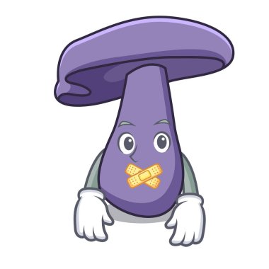 Sessiz blewit mantar maskot çizgi film