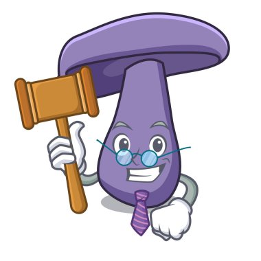 Yargıç blewit mantar maskot çizgi film