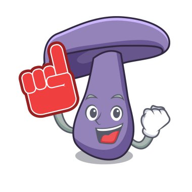 Köpük parmak blewit mantar maskot çizgi film