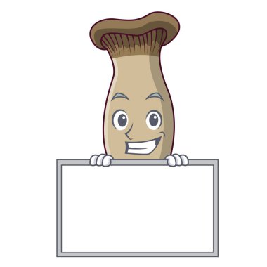 Yönetim Kurulu kralla trompet mantar karakter karikatür sırıtarak