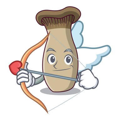 Aşk tanrısı Kral trompet mantar karakter karikatür