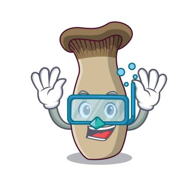 Dalış Kral trompet mantar karakter karikatür