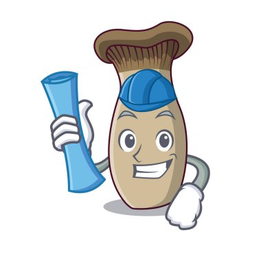 Mimar Kral trompet mantar karakter karikatür