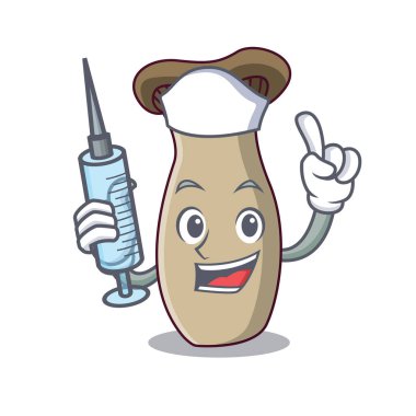 Hemşire Kral trompet mantar karakter karikatür