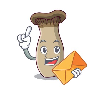 Zarf king ile trompet mantar karakter karikatür