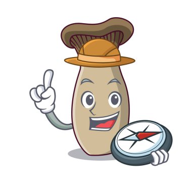 Explorer Kral trompet mantar maskot çizgi film