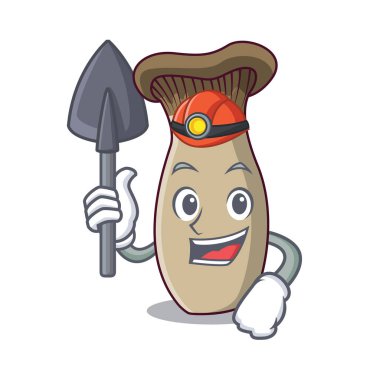 Madenci Kral trompet mantar maskot çizgi film