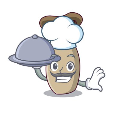 Şef gıda ile Kral trompet mantar maskot çizgi film