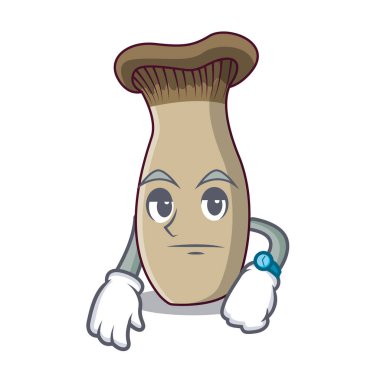 Bekleyen Kral trompet mantar maskot çizgi film