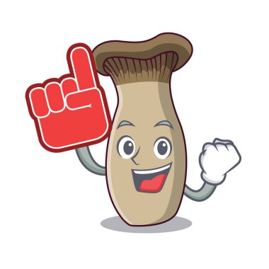 Köpük parmak Kral trompet mantar maskot çizgi film