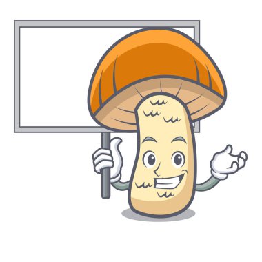 Yönetim Kurulu turuncu kap çörek mantar karakter karikatür getirmek