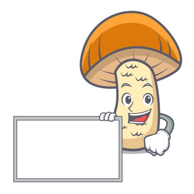 Yönetim Kurulu turuncu kap çörek mantar karakter karikatür ile