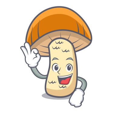 Tamam turuncu kap çörek mantar karakter karikatür