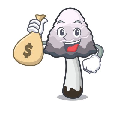 Para çantası shaggy yele mantar karakter karikatür ile