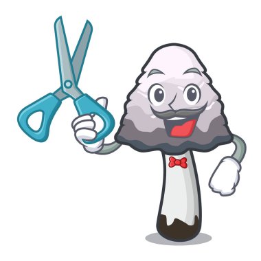 Kuaför shaggy yele mantar karakter karikatür