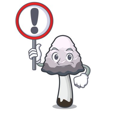 İşareti shaggy yele mantar karakter karikatür ile