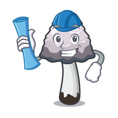 Mimar shaggy yele mantar karakter karikatür