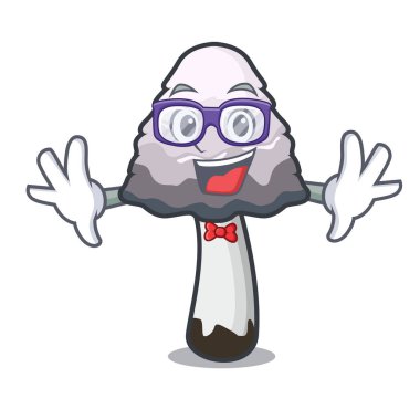 Geek shaggy yele mantar karakter karikatür