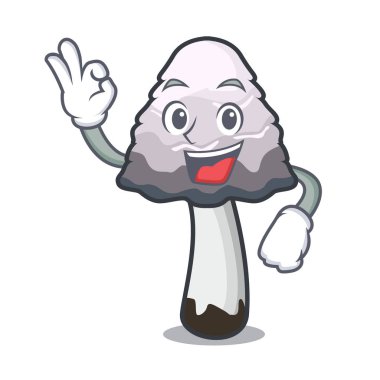 İyi shaggy yele mantar karakter karikatür