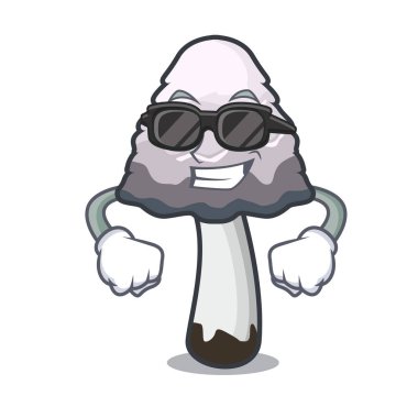 Süper cool shaggy yele mantar karakter karikatür