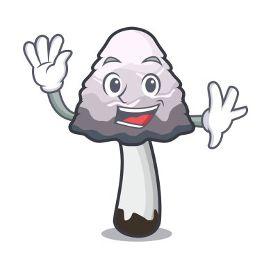 Shaggy yele mantar karakter karikatür sallayarak