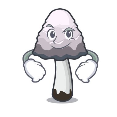 Smirking shaggy yele mantar karakter karikatür