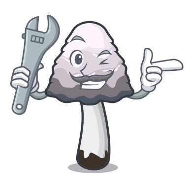 Mekanik shaggy yele mantar maskot çizgi film