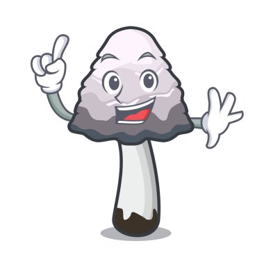 Parmak shaggy yele mantar maskot çizgi film