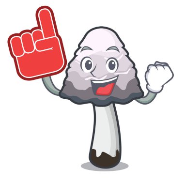 Köpük parmak shaggy yele mantar maskot çizgi film