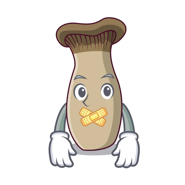 Silencioso rey trompeta seta mascota de dibujos animados — Vector de stock