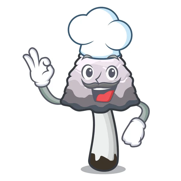 Chef shaggy crina cogumelo personagem desenhos animados — Vetor de Stock