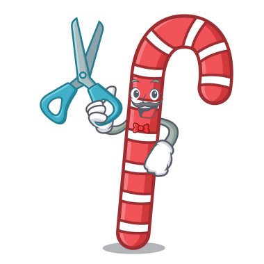 Kuaför şeker köpekler karakter karikatür vektör çizim