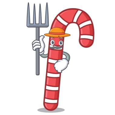 Çiftçi şeker köpekler karakter karikatür vektör çizim