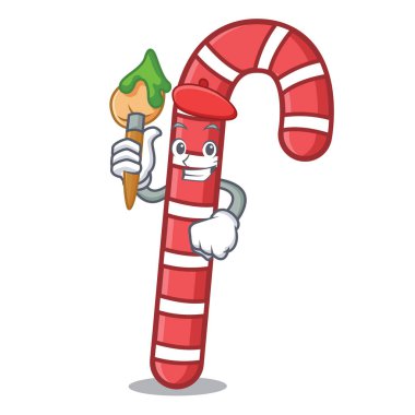 Sanatçı şeker köpekler karakter karikatür vektör çizim