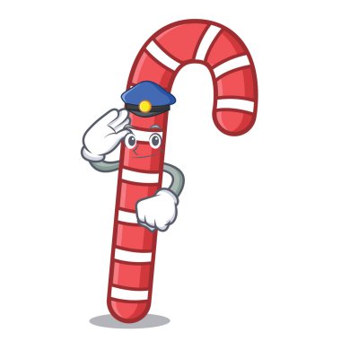 Polis şeker köpekler karakter karikatür vektör çizim