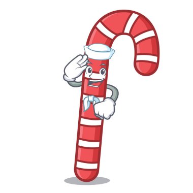 Denizci şeker köpekler karakter karikatür vektör çizim