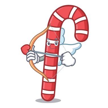 Aşk tanrısı şeker köpekler karakter karikatür vektör çizim