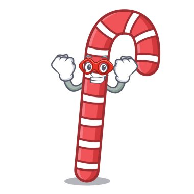 Süper kahraman şeker köpekler karakter karikatür vektör çizim