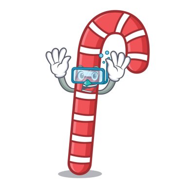 Dalış şeker köpekler karakter karikatür vektör çizim