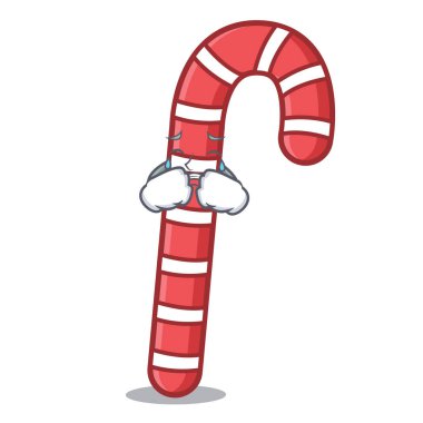 Ağlayan şeker köpekler maskot karikatür vektör çizim