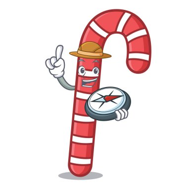 Explorer şeker köpekler maskot karikatür vektör çizim