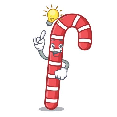 Bir fikir şeker köpekler maskot karikatür vektör çizim var