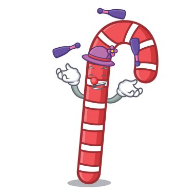 Şeker hokkabazlık maskot karikatür vektör çizim köpekler