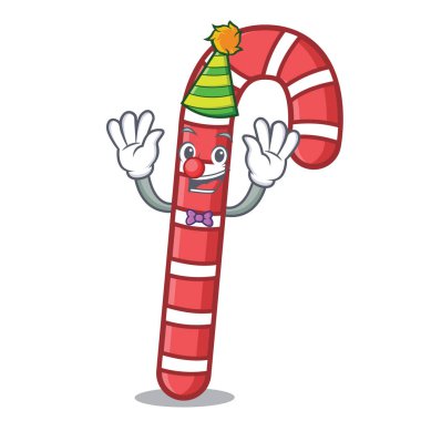 Palyaço şeker köpekler maskot karikatür vektör çizim