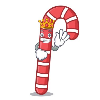 Maskot karikatür vektör çizim Kral şeker köpekler