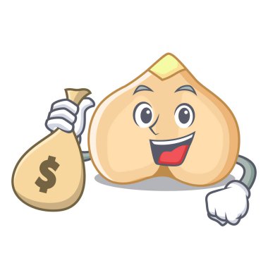 Para çantası nohut karakter karikatür tarzı vektör çizim ile