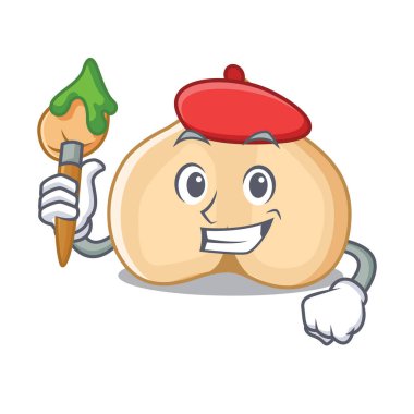 Sanatçı nohut karakter karikatür tarzı vektör çizim