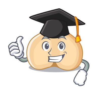 Mezuniyet nohut karakter karikatür tarzı vektör çizim