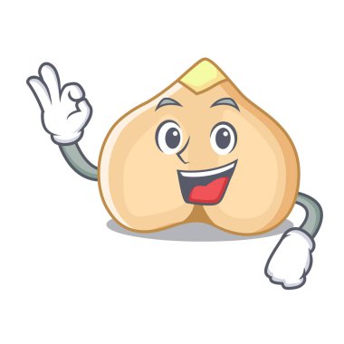 Nohut karakter karikatür tarzı vektör çizim Tamam